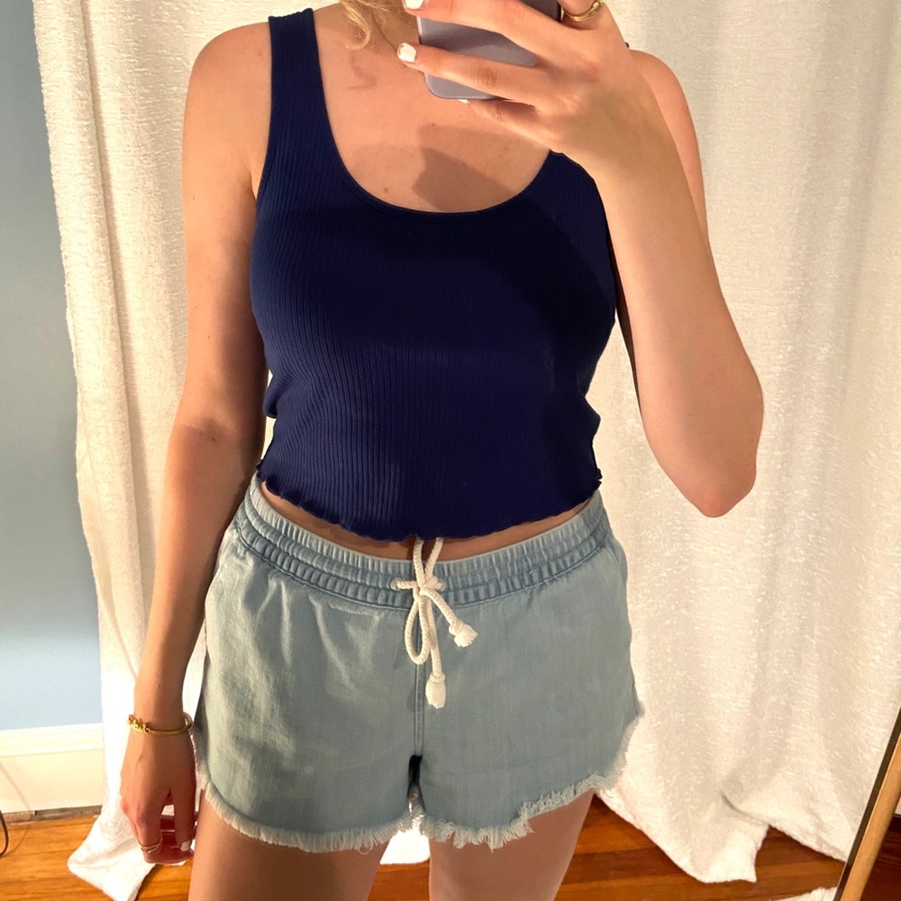 PacSun royal blue cropped tank top